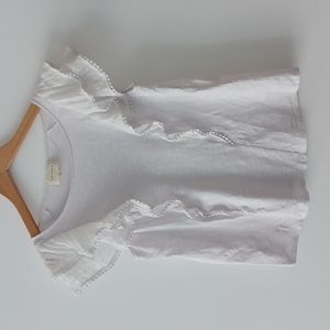 Sezane Flutter Sleeve Blouse